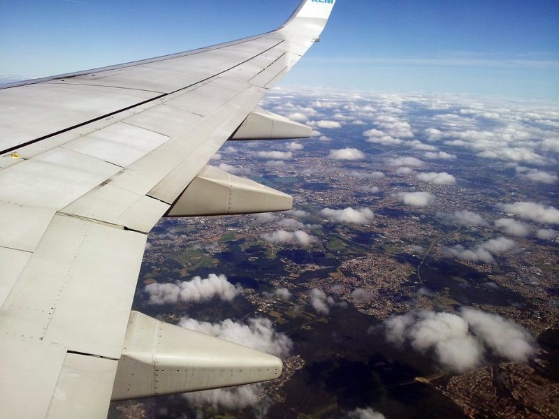 plane flying vacation
