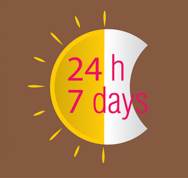 24 hours 7 days