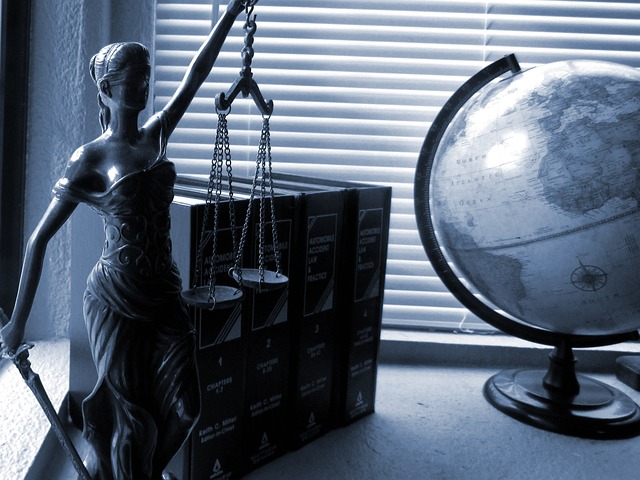 lady justice on desk