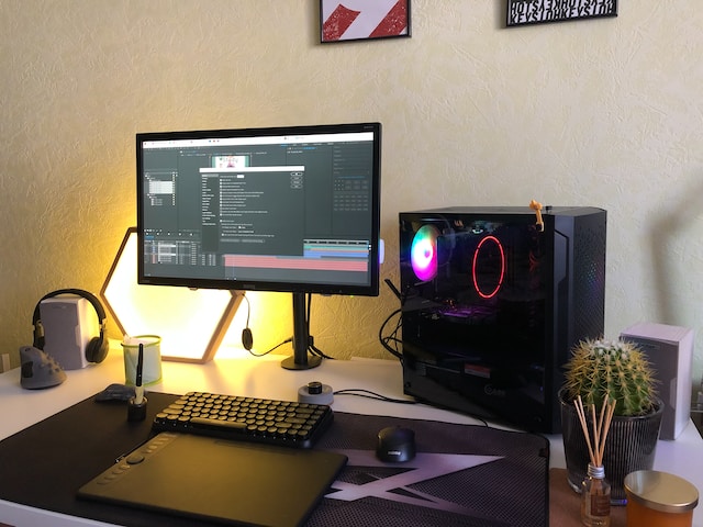 desk with monitor desk with monitor