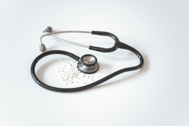 stethoscope on white surface